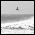 Patrick Rousseau, -El gran salto! No se si ese fue ese el mas grande, o el que hice unos días antes dejando Santiago para ir a vivir al lado del Oceano!? La Puntilla, Pichilemu. Foto: Philip Muller